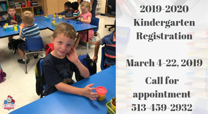 2019-2020 Kindergarten Registration graphic